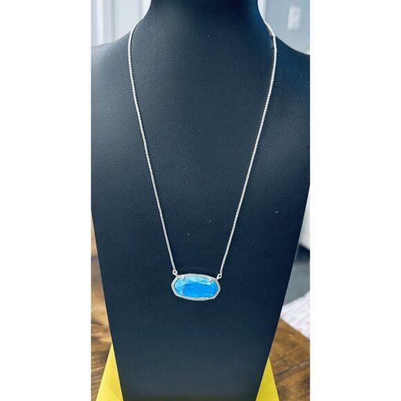 Kendra Scott Gold Dylan Necklace In Turquoise - Picture 2 of 4